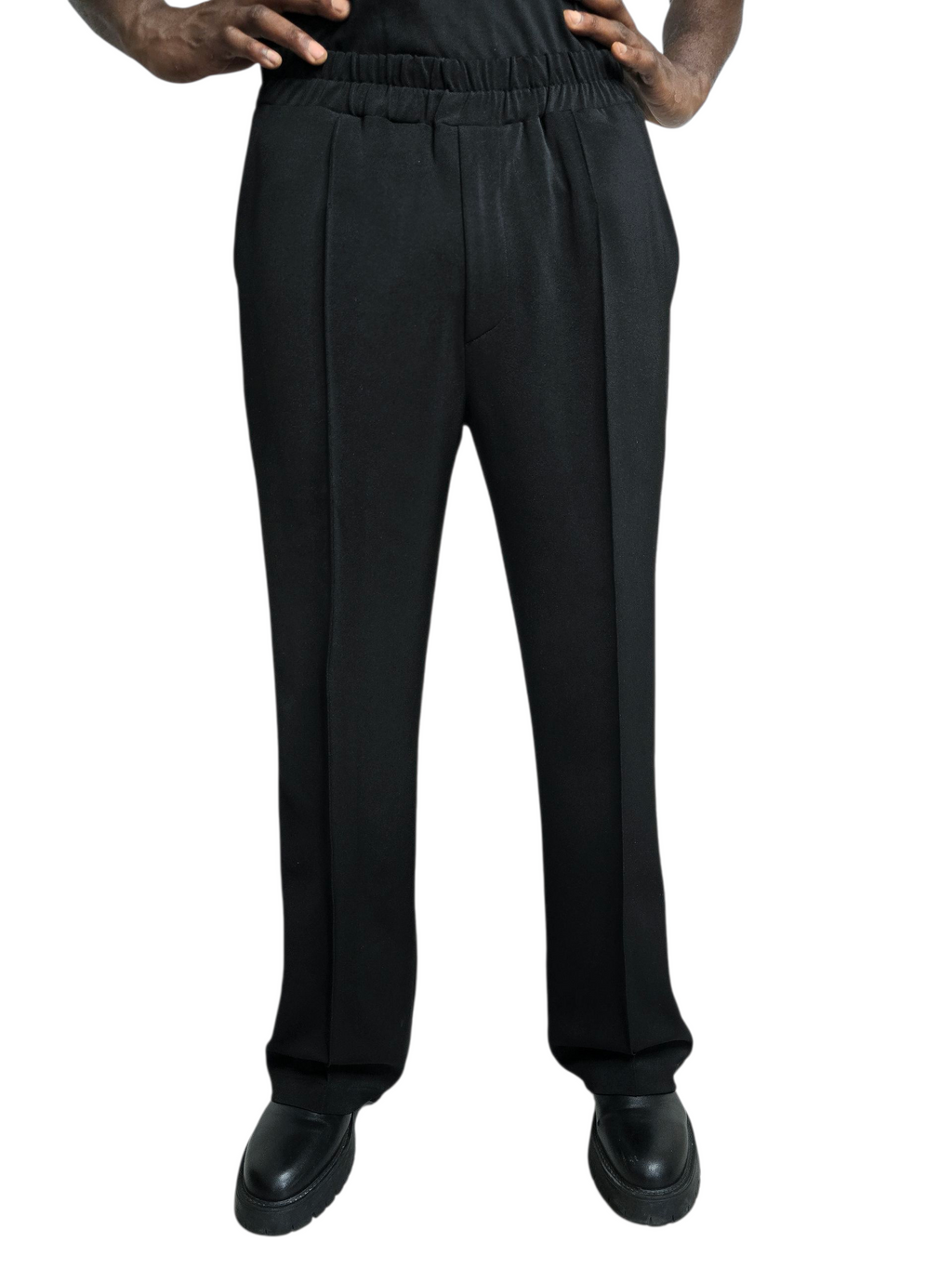 Pantalon Confort Oversize Noir – Taille Élastiquée – vue 2 – S.Keïdgi