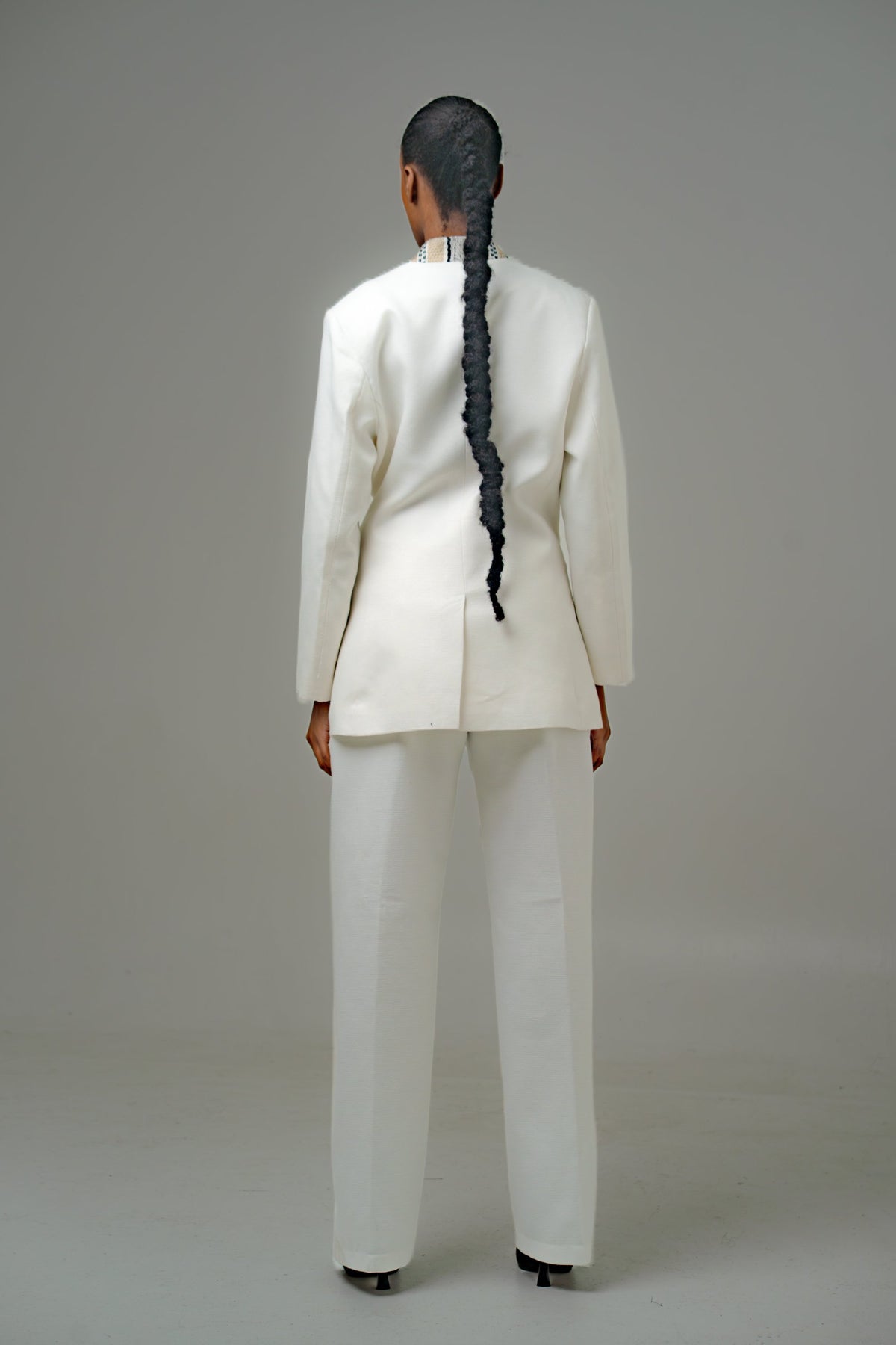 Blazer Femme MPENZA – Tissu Tissé Afro-Chic – vue 3 – S.Keïdgi