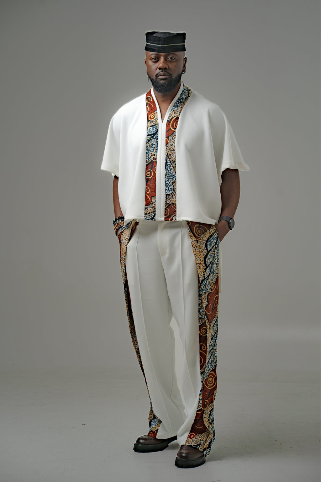 Cape homme NZAÉ crêpe et wax – S.Keïdgi