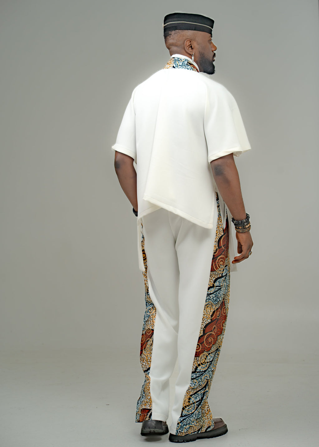 Cape Homme NZAÉ – Crêpe Blanc & Wax – vue 2 – S.Keïdgi