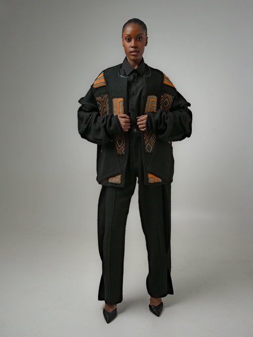 Bomber oversize femme BOMBA raphia Kuba – S.Keïdgi
