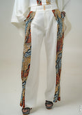 Pantalon NZAÉ crêpe blanc et wax – S.Keïdgi