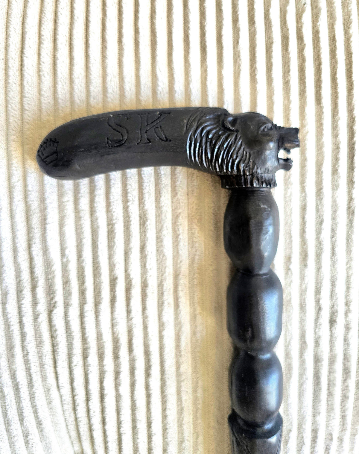 Canne Bois Noir du Kongo Nkosi – Pièce de Collection – vue 4 – S.Keïdgi