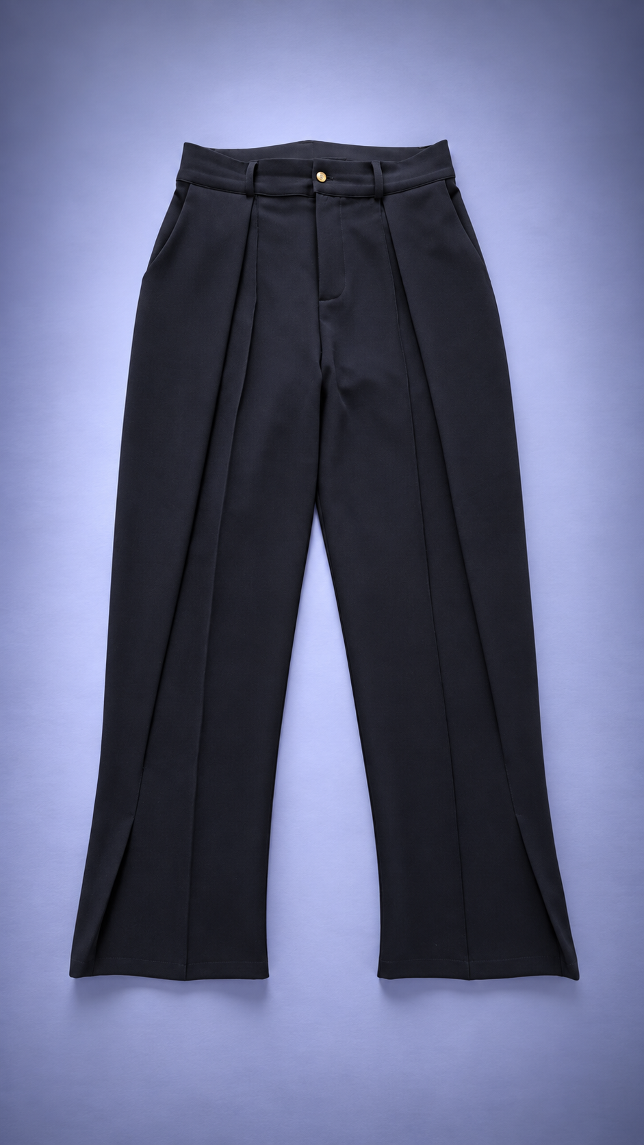 Pantalon Oversize LIBOSO – Crêpe Noir Croisé – vue 5 – S.Keïdgi