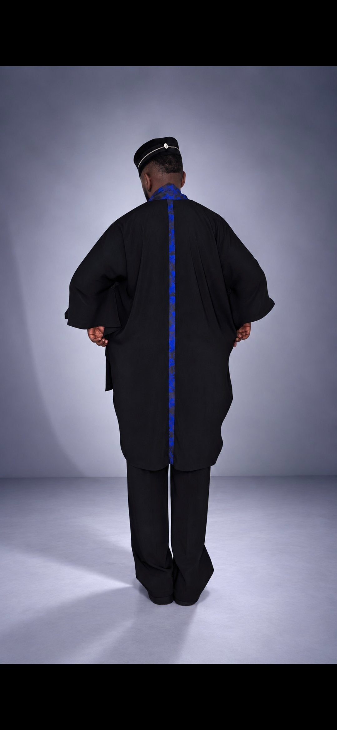 Tunique Cape MOLILI – Asymétrique Crêpe & Wax – vue 2 – S.Keïdgi
