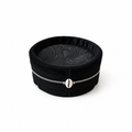 Toque velours noir cauris et filament argent – S.Keïdgi
