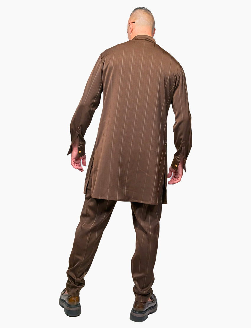 Costume African Brown – Veste-Gilet & Pantalon – vue 2 – S.Keïdgi