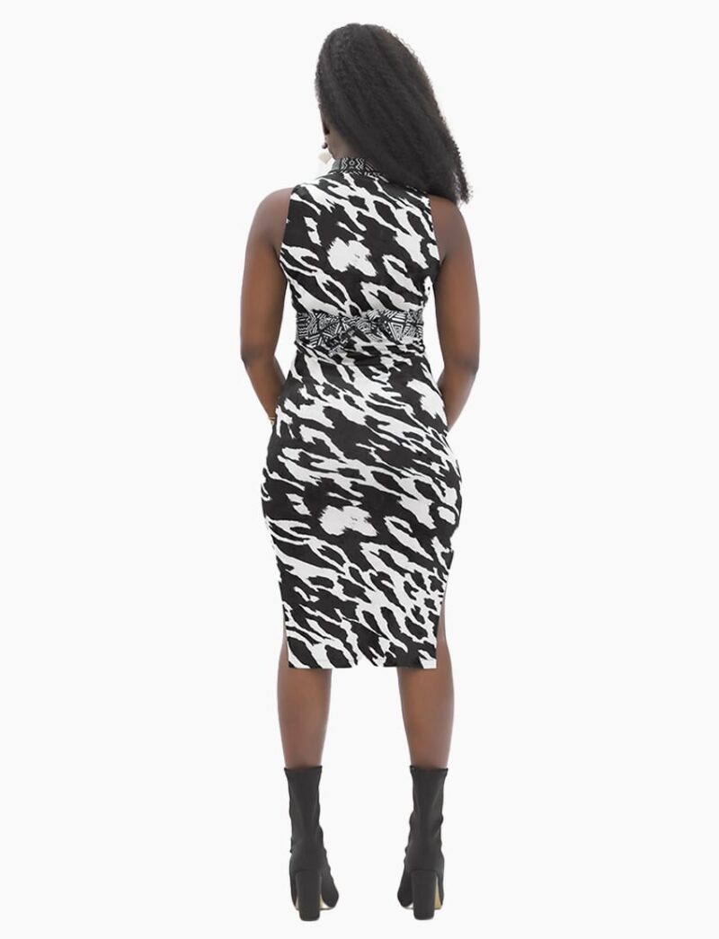 Zebra dress Bogolan pattern